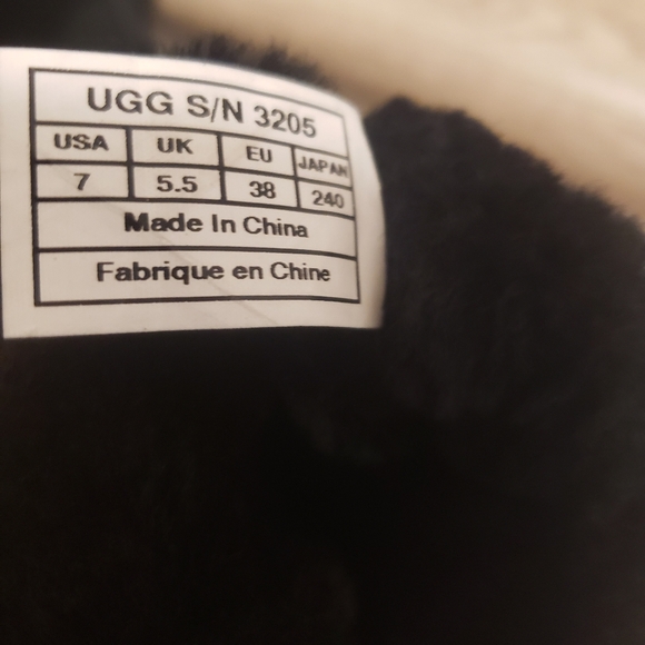 Womens UGG Jemma 3205 Shearling Lined Knee Boots 7 Black Leather Brown Heel - Picture 8 of 8